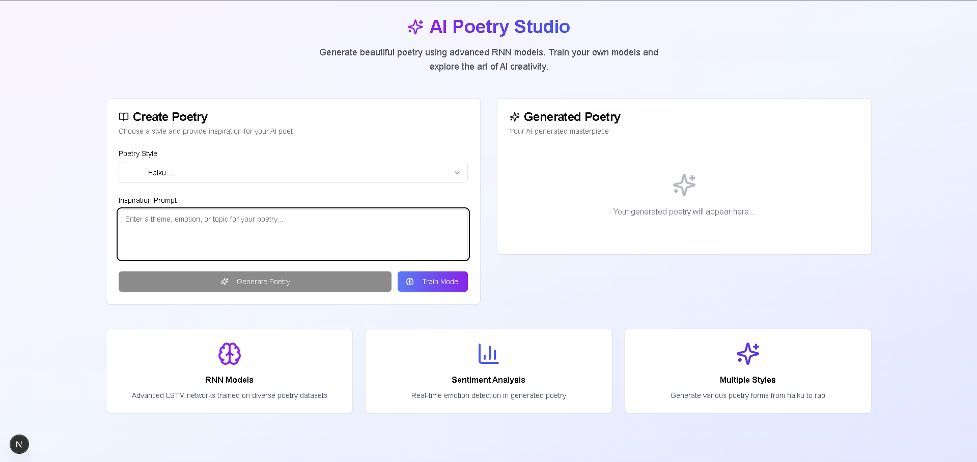 Poetry Generator App