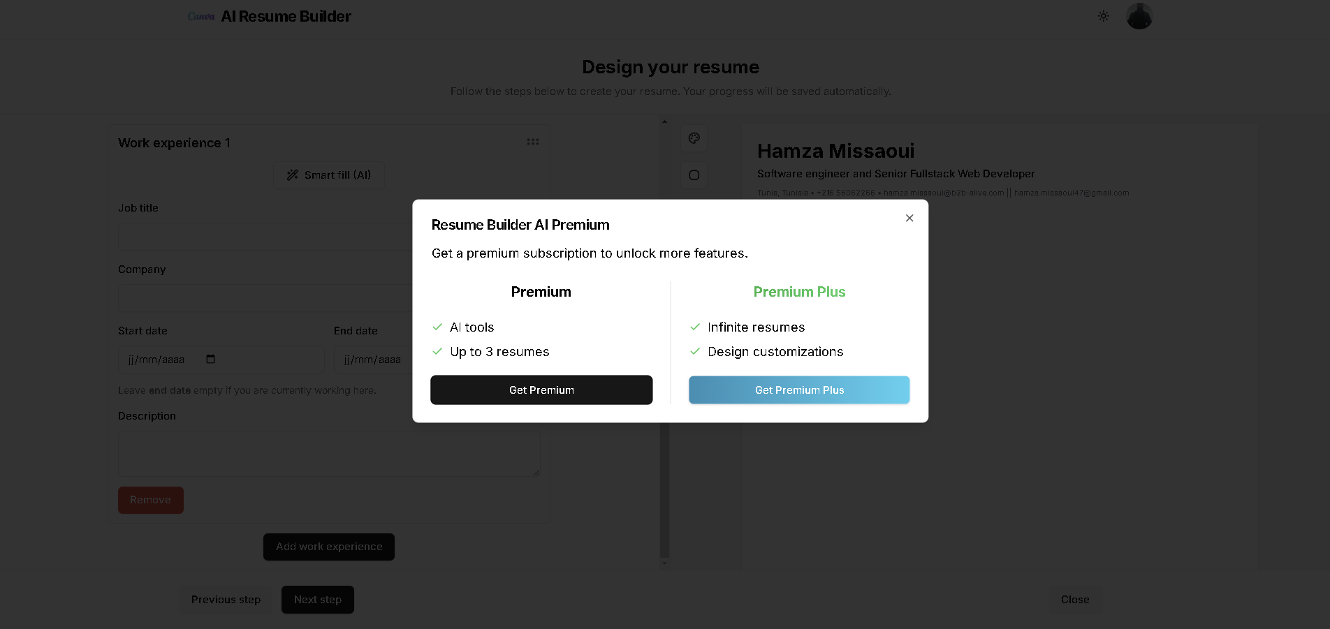 Resume Builder App